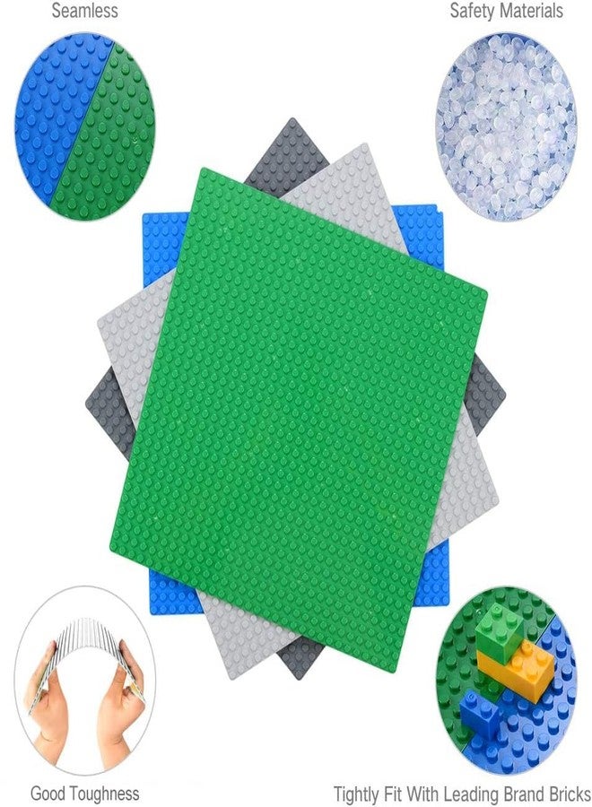 MIMAX Peel-and-Stick Baseplates 10PCS (10"x10"), Toy Building Brick Blocks Base Plates, Self Adhesive Baseplate for All Major Brands, Build On Table Wall (Light Gray) - Image 4